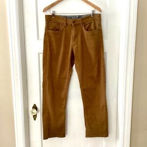 Izod Men’s 32x30 Stretch Straight Leg Chinos Chino Pants Brown Denim 5 pocket